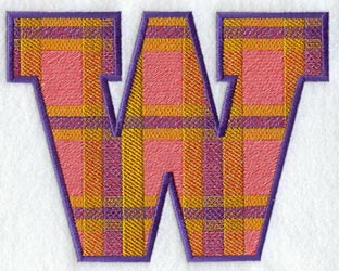 Plaid Letter W (5 inch)