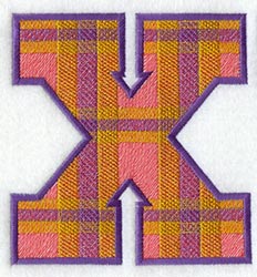 Plaid Letter X (5 inch)
