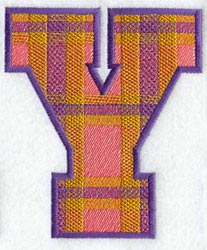 Plaid Letter Y (5 inch)