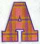 Plaid Letter A (5 inch)