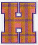 Plaid Letter H (5 inch)