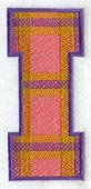 Plaid Letter I (5 inch)