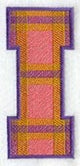 Plaid Letter I (5 inch)