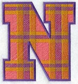 Plaid Letter N (5 inch)
