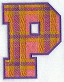 Plaid Letter P (5 inch)