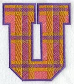 Plaid Letter U (5 inch)