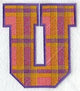 Plaid Letter U (5 inch)