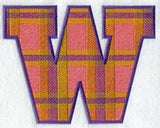 Plaid Letter W (5 inch)