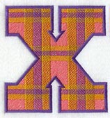 Plaid Letter X (5 inch)