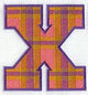Plaid Letter X (5 inch)