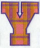 Plaid Letter Y (5 inch)