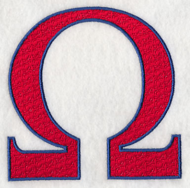 Letter-filled Omega (5 inch)