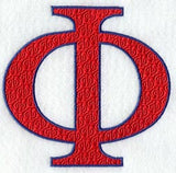 Letter-filled Phi (5 inch)