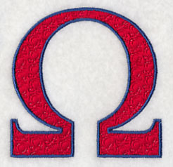 Letter-filled Omega (5 inch)