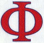 Letter-filled Phi (5 inch)