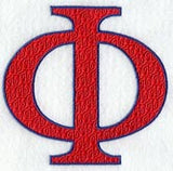 Letter-filled Phi (5 inch)