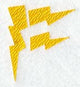 Lightning Letter F (3 inch)