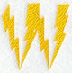 Lightning Letter W (3 inch)