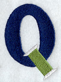 Embroidery Capital Letter Q (3 inch)