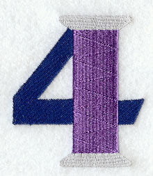 Embroidery Number 4 (3 inch)