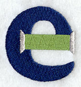 Embroidery Lower Case Letter e (3 inch)