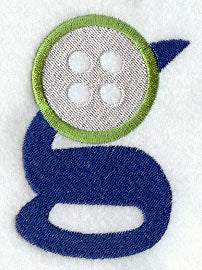 Embroidery Lower Case Letter g (3 inch)