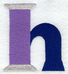Embroidery Lower Case Letter h (3 inch)