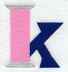 Embroidery Lower Case Letter k (3 inch)