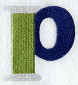 Embroidery Lower Case Letter p (3 inch)