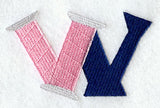 Embroidery Lower Case Letter w (3 inch)