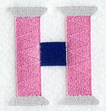 Embroidery Capital Letter H (3 inch)