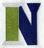 Embroidery Capital Letter N (3 inch)