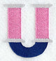 Embroidery Capital Letter U (3 inch)