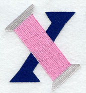 Embroidery Capital Letter X (3 inch)