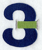 Embroidery Number 3 (3 inch)
