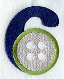 Embroidery Number 6 (3 inch)