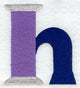 Embroidery Lower Case Letter h (3 inch)