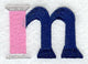 Embroidery Lower Case Letter m (3 inch)