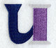 Embroidery Lower Case Letter u (3 inch)