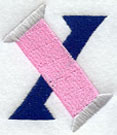 Embroidery Lower Case Letter x (3 inch)