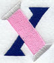 Embroidery Lower Case Letter x (3 inch)