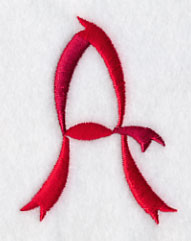 Ribbon Capital Letter A (3 inch)