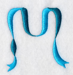 Ribbon Capital Letter M (3 inch)
