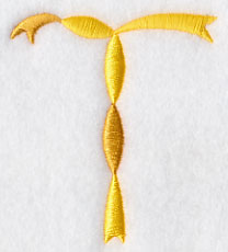 Ribbon Capital Letter T (3 inch)