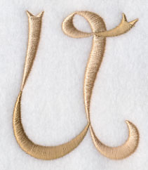 Ribbon Capital Letter U (3 inch)