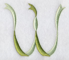 Ribbon Capital Letter W (3 inch)