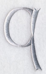 Ribbon Lower Case Letter q (3 inch)