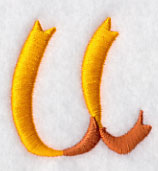 Ribbon Lower Case Letter u (3 inch)