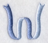 Ribbon Lower Case Letter w (3 inch)
