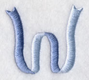 Ribbon Lower Case Letter w (3 inch)